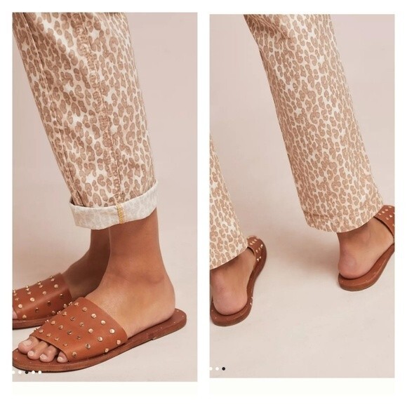 Anthropologie The Wanderer Leopard/Animal Print Utility Pants with Belt - Picture 5 of 12